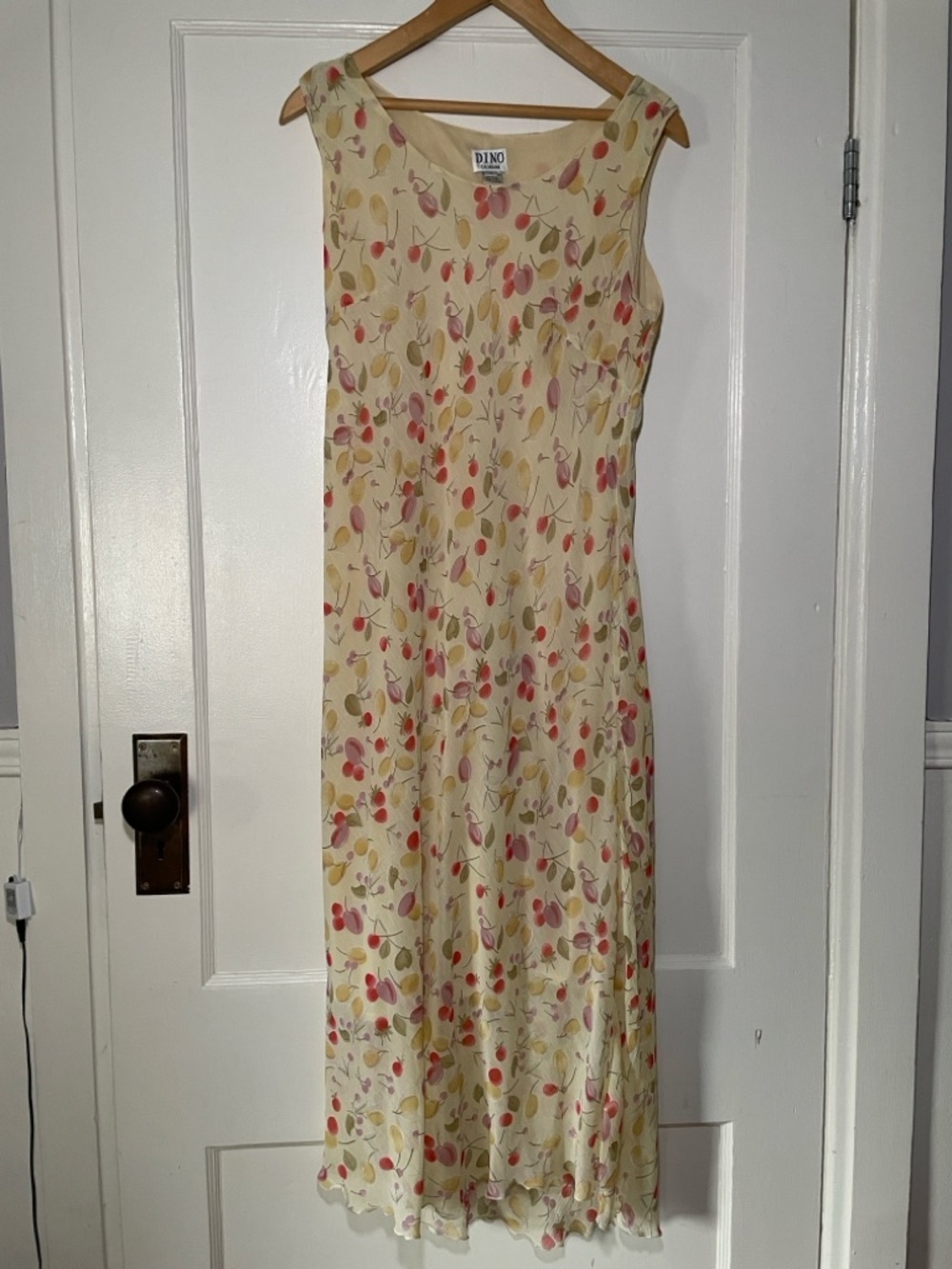 Vintage 90s DINO fruit dress-Size M